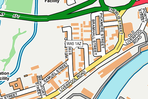 WA5 1AZ map - OS OpenMap – Local (Ordnance Survey)