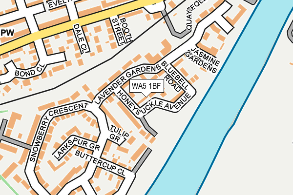 WA5 1BF map - OS OpenMap – Local (Ordnance Survey)