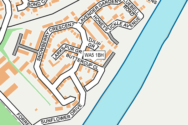 WA5 1BH map - OS OpenMap – Local (Ordnance Survey)