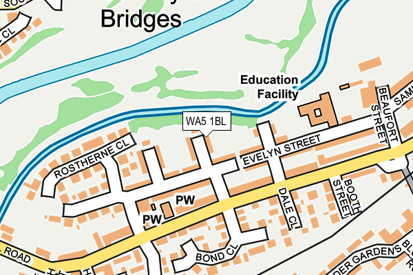 WA5 1BL map - OS OpenMap – Local (Ordnance Survey)