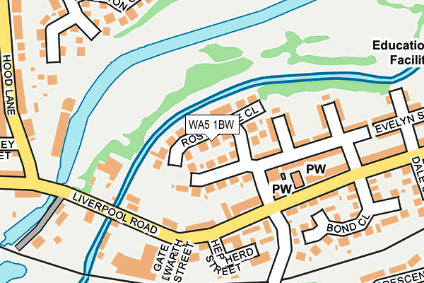 WA5 1BW map - OS OpenMap – Local (Ordnance Survey)