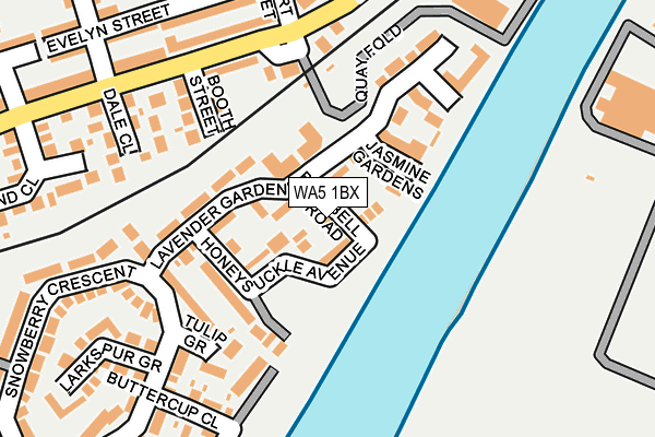 WA5 1BX map - OS OpenMap – Local (Ordnance Survey)