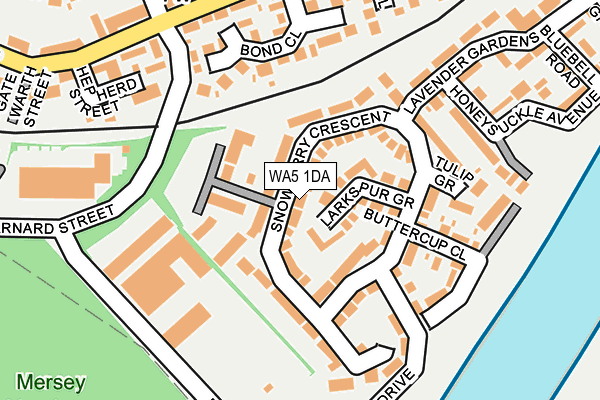 WA5 1DA map - OS OpenMap – Local (Ordnance Survey)