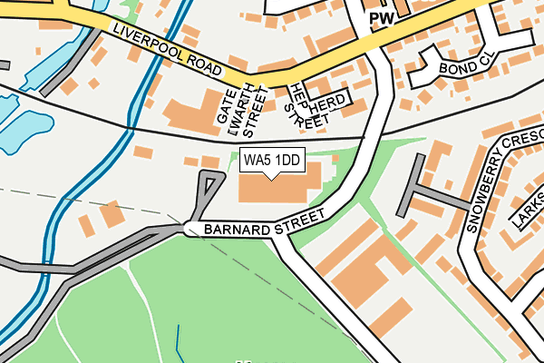 WA5 1DD map - OS OpenMap – Local (Ordnance Survey)