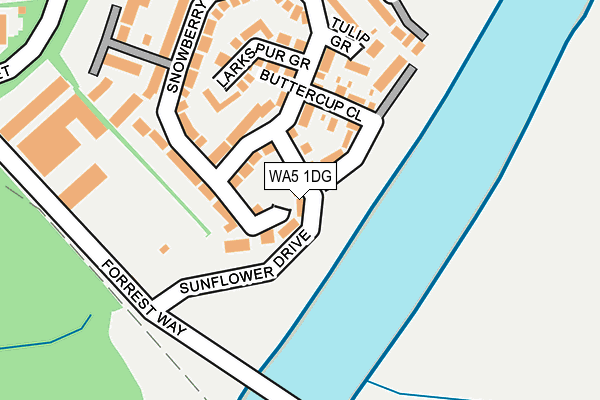 WA5 1DG map - OS OpenMap – Local (Ordnance Survey)