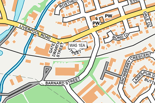 WA5 1EA map - OS OpenMap – Local (Ordnance Survey)