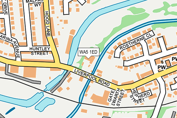 WA5 1ED map - OS OpenMap – Local (Ordnance Survey)