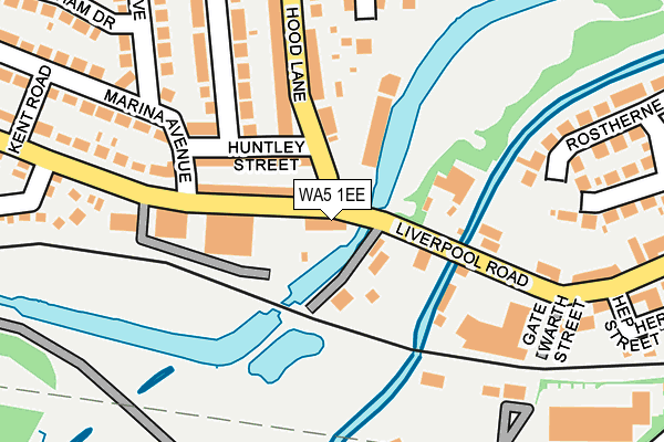 WA5 1EE map - OS OpenMap – Local (Ordnance Survey)