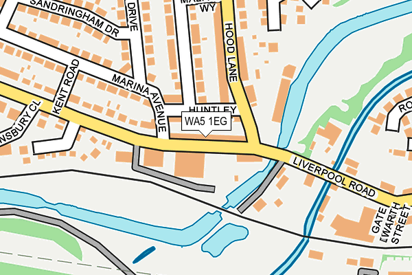 WA5 1EG map - OS OpenMap – Local (Ordnance Survey)