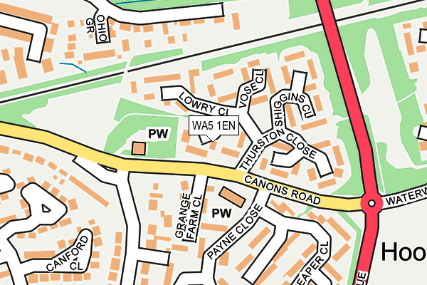 WA5 1EN map - OS OpenMap – Local (Ordnance Survey)