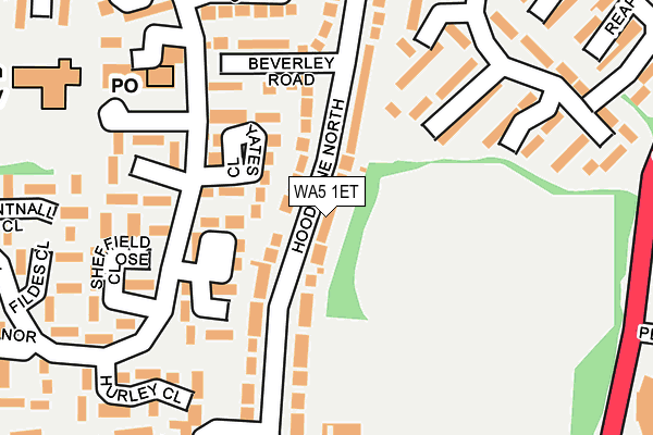WA5 1ET map - OS OpenMap – Local (Ordnance Survey)