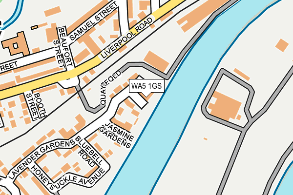 WA5 1GS map - OS OpenMap – Local (Ordnance Survey)