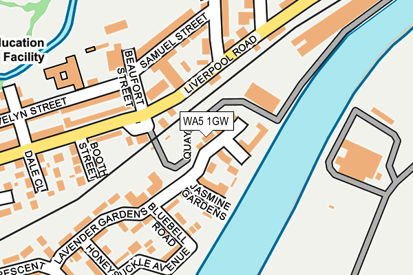 WA5 1GW map - OS OpenMap – Local (Ordnance Survey)
