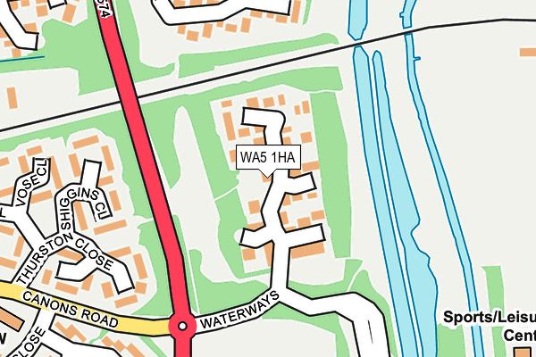 WA5 1HA map - OS OpenMap – Local (Ordnance Survey)