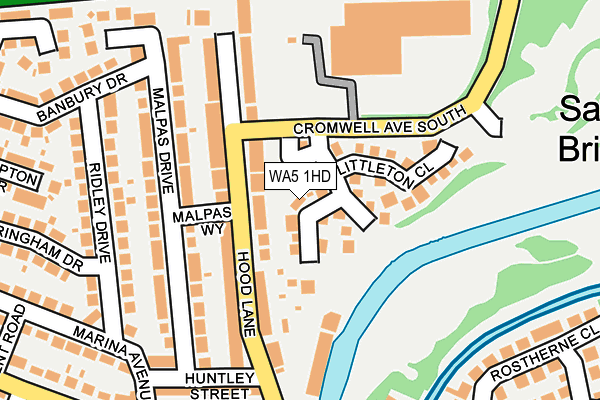 WA5 1HD map - OS OpenMap – Local (Ordnance Survey)