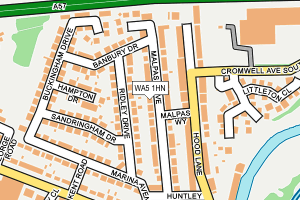 WA5 1HN map - OS OpenMap – Local (Ordnance Survey)