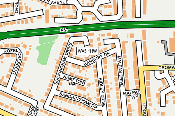 WA5 1HW map - OS OpenMap – Local (Ordnance Survey)