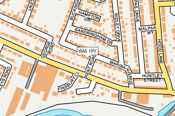 WA5 1HY map - OS OpenMap – Local (Ordnance Survey)