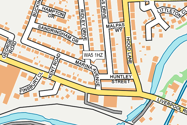 WA5 1HZ map - OS OpenMap – Local (Ordnance Survey)