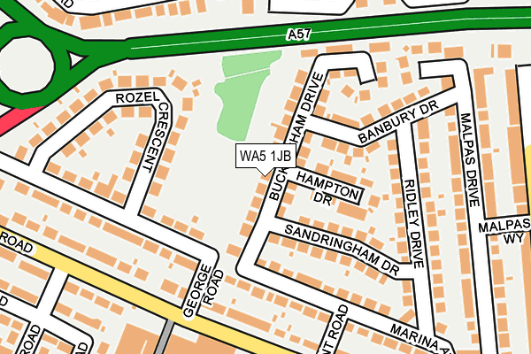 WA5 1JB map - OS OpenMap – Local (Ordnance Survey)