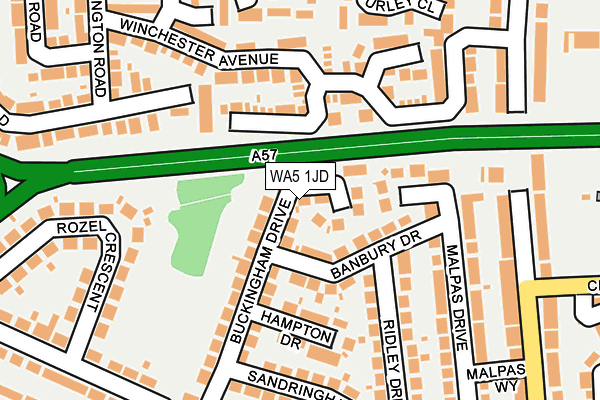 WA5 1JD map - OS OpenMap – Local (Ordnance Survey)