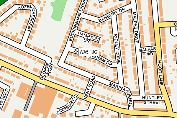 WA5 1JG map - OS OpenMap – Local (Ordnance Survey)