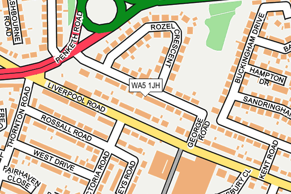 WA5 1JH map - OS OpenMap – Local (Ordnance Survey)