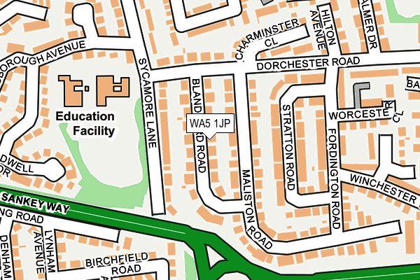 WA5 1JP map - OS OpenMap – Local (Ordnance Survey)