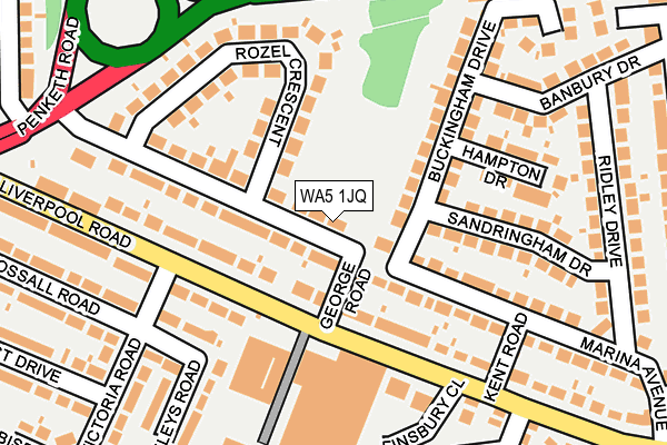 WA5 1JQ map - OS OpenMap – Local (Ordnance Survey)