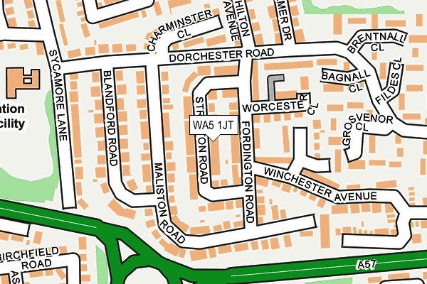 WA5 1JT map - OS OpenMap – Local (Ordnance Survey)