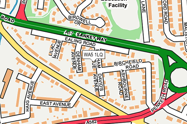 WA5 1LQ map - OS OpenMap – Local (Ordnance Survey)