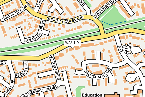 WA5 1LY map - OS OpenMap – Local (Ordnance Survey)
