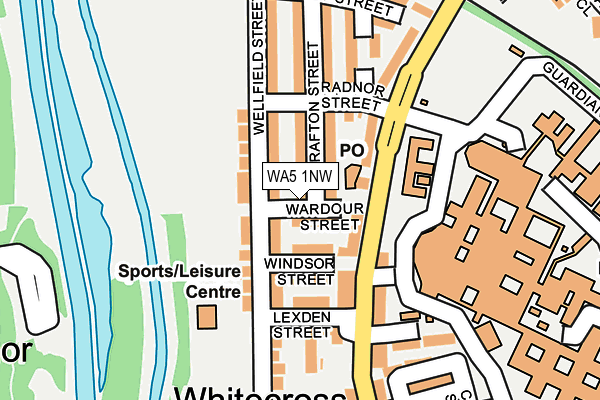 WA5 1NW map - OS OpenMap – Local (Ordnance Survey)