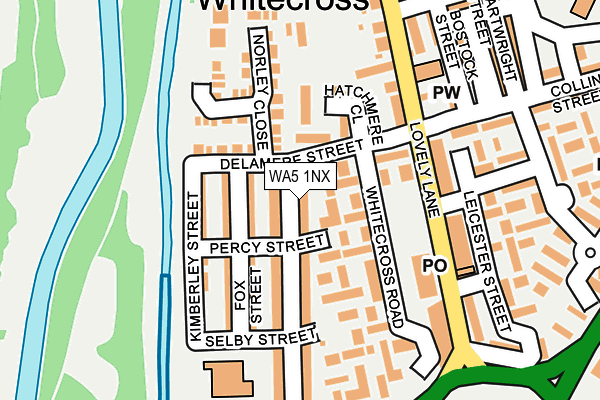 WA5 1NX map - OS OpenMap – Local (Ordnance Survey)