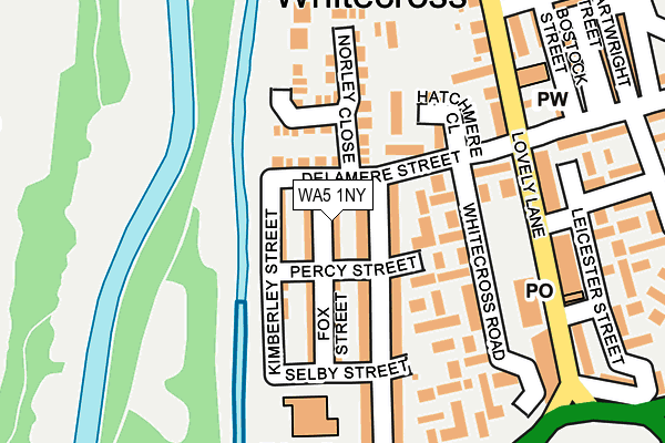 WA5 1NY map - OS OpenMap – Local (Ordnance Survey)