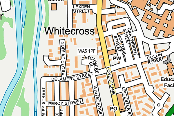 WA5 1PF map - OS OpenMap – Local (Ordnance Survey)