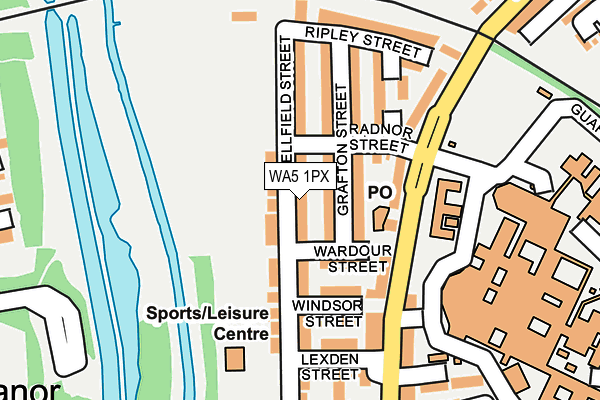 WA5 1PX map - OS OpenMap – Local (Ordnance Survey)