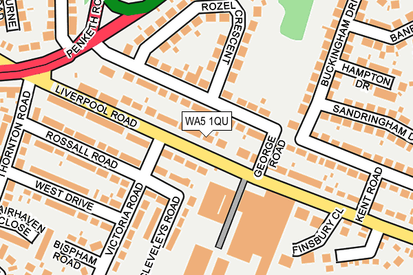 WA5 1QU map - OS OpenMap – Local (Ordnance Survey)