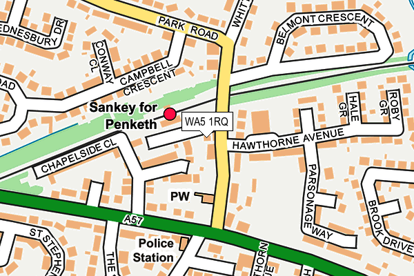 WA5 1RQ map - OS OpenMap – Local (Ordnance Survey)