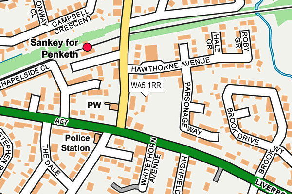 WA5 1RR map - OS OpenMap – Local (Ordnance Survey)