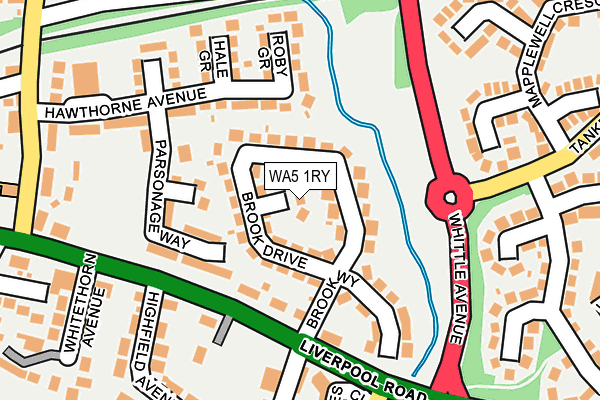 WA5 1RY map - OS OpenMap – Local (Ordnance Survey)