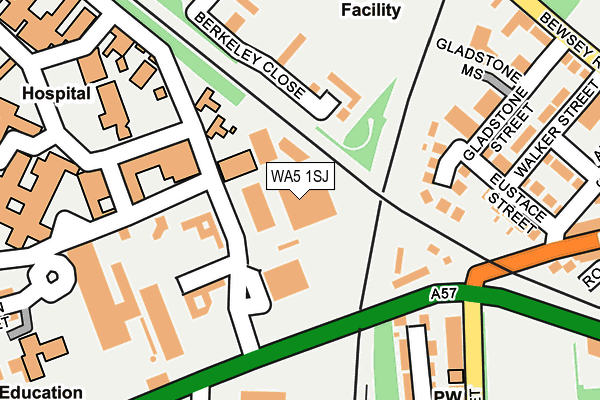 WA5 1SJ map - OS OpenMap – Local (Ordnance Survey)