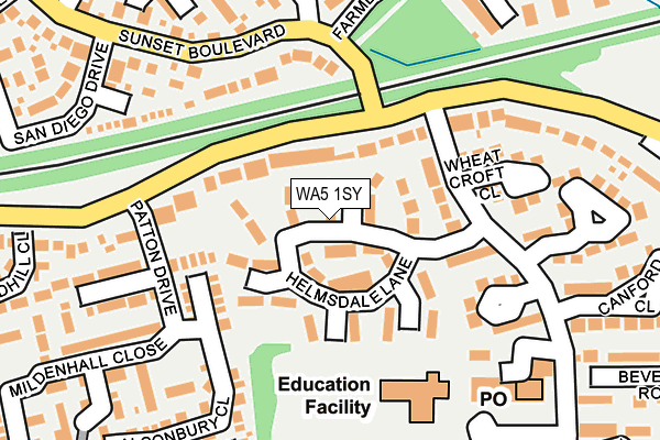 WA5 1SY map - OS OpenMap – Local (Ordnance Survey)