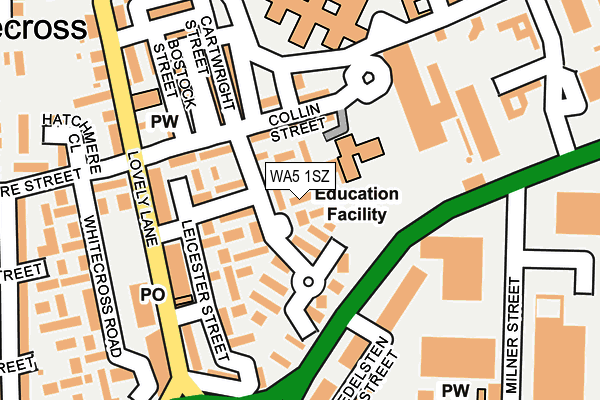 WA5 1SZ map - OS OpenMap – Local (Ordnance Survey)