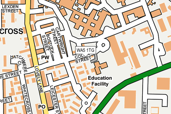 WA5 1TG map - OS OpenMap – Local (Ordnance Survey)