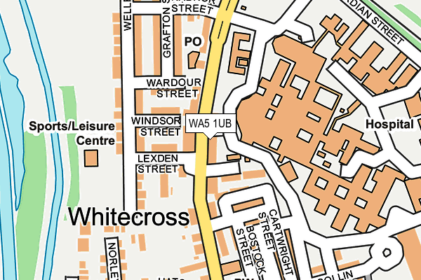 WA5 1UB map - OS OpenMap – Local (Ordnance Survey)