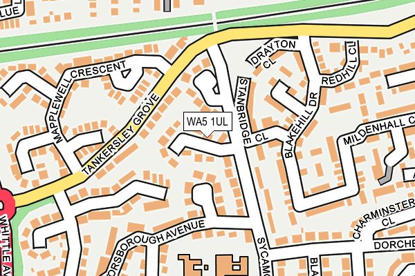 WA5 1UL map - OS OpenMap – Local (Ordnance Survey)