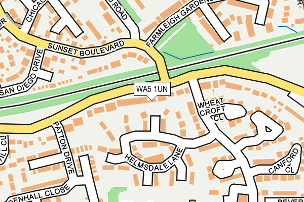 WA5 1UN map - OS OpenMap – Local (Ordnance Survey)