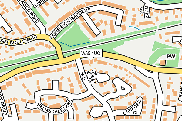 WA5 1UQ map - OS OpenMap – Local (Ordnance Survey)