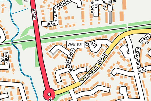 WA5 1UT map - OS OpenMap – Local (Ordnance Survey)